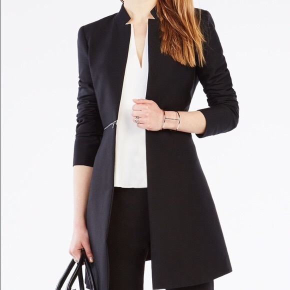 BCBG all time top sell tuxedo-inspired jacket black - Picture 1 of 8